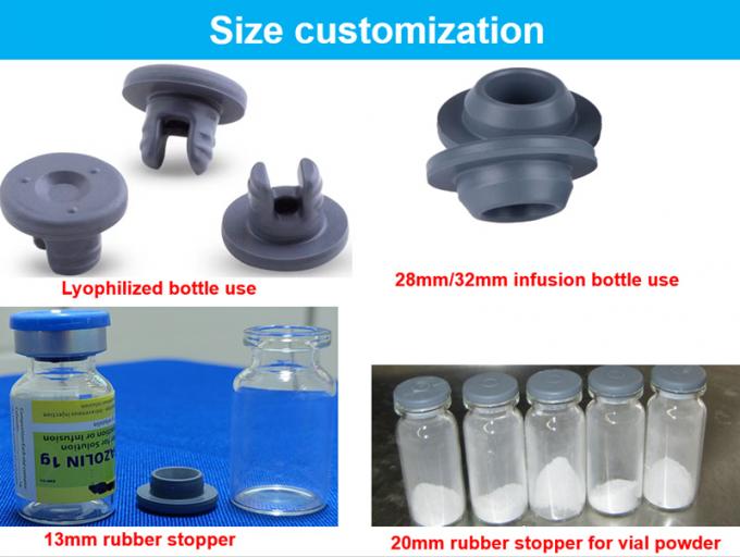 23mm 28mm 32 mm Customized Sterile Pharmaceutical Butyle Rubber Stopper for Glass Infusion Bottle Sealing