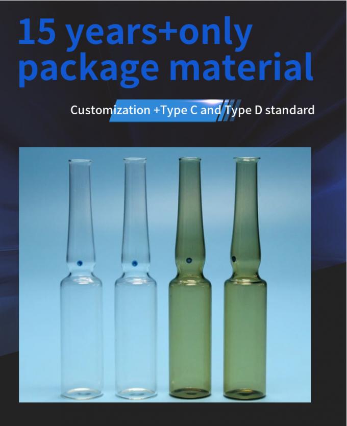 Wholesale Cheap 1ml 2ml 5ml 10ml Empty Glass Ampoules Transparent and Amber Color for Injection Medicine