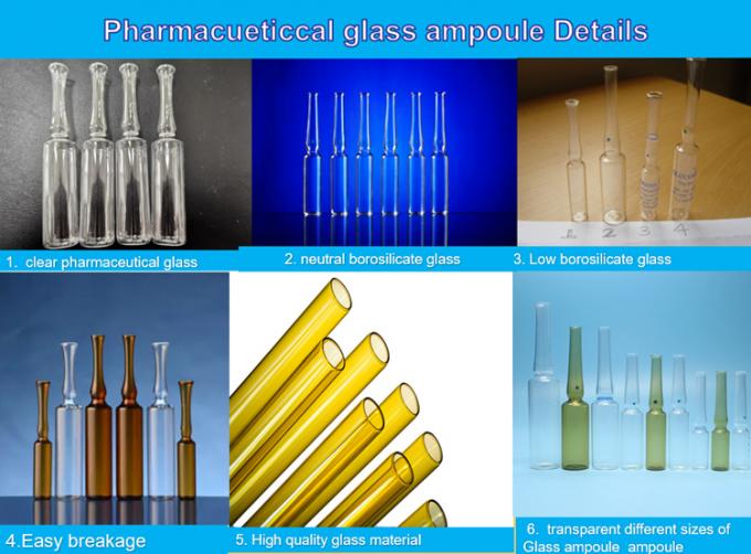 Wholesale Cheap 1ml 2ml 5ml 10ml Empty Glass Ampoules Transparent and Amber Color for Injection Medicine