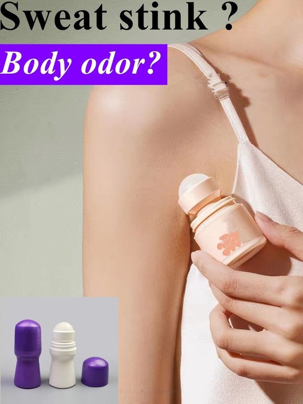 50ml HDPE Plastik Deodorant Şişesi Roller Kadınlar Kokulu Vücut Şişesi Çocuklar Çocuklar Transpirant Anti Rol Şişe