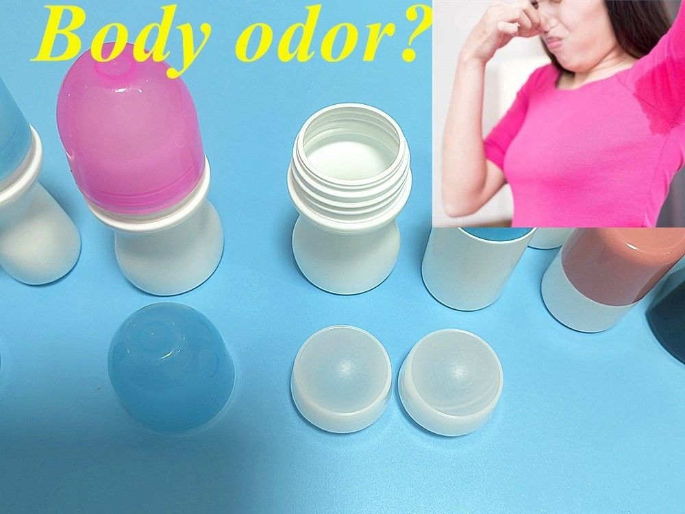 50 ml 60 ml esanslı yağ vücut kokusu Koltuk altı cilt bakımı Plastik HDPE Deodorant Antiperspirant Plastik Rulo Şişede