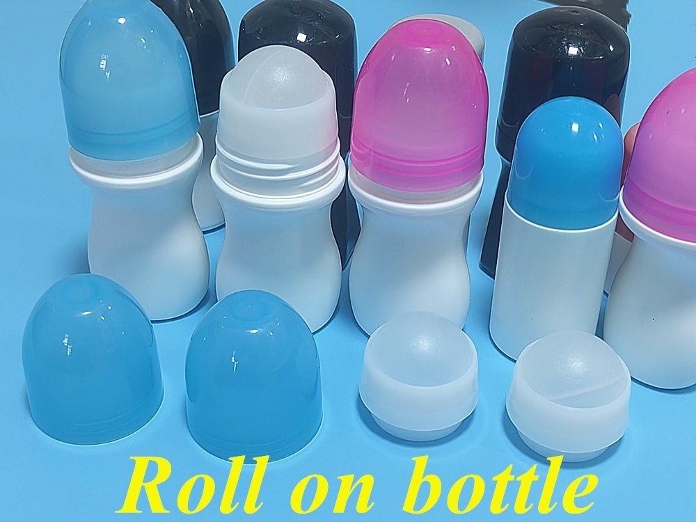 50ml HDPE boş yuvarlak Plastik Deodorant Şişe Roller Parfümlü Vücut Şişe Antiperspirant Şişe Plastik Rol