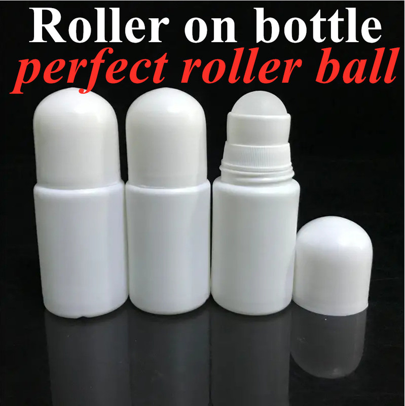 50ml HDPE boş yuvarlak Plastik Deodorant Şişe Roller Parfümlü Vücut Şişe Antiperspirant Şişe Plastik Rol