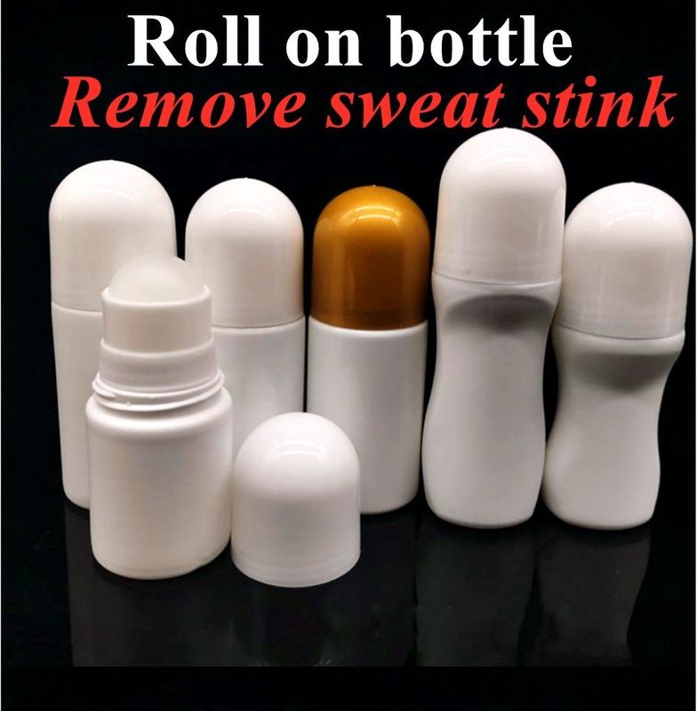 30ml 50ml 60ml 100ml PE Deodorant Şişesi üzerindeki plastik rulo Parfümlü Vücut Şişesi Şişe üzerindeki antiperspirant rulo