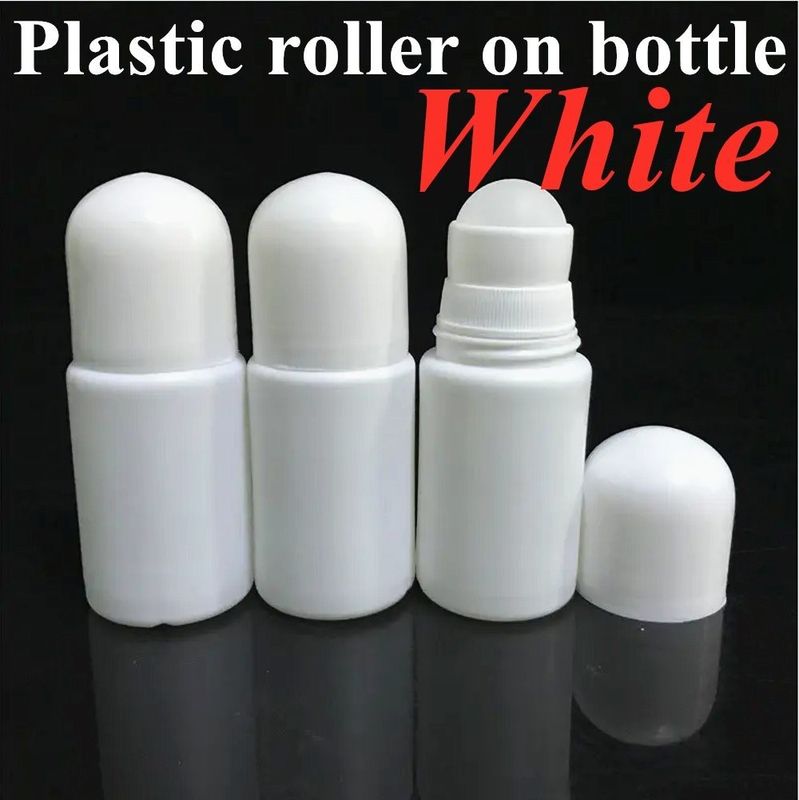 30ml 50ml 60ml HDPE Plastik Beyaz Plastik Deodorant Essential Oil Roller Ball ile şişede