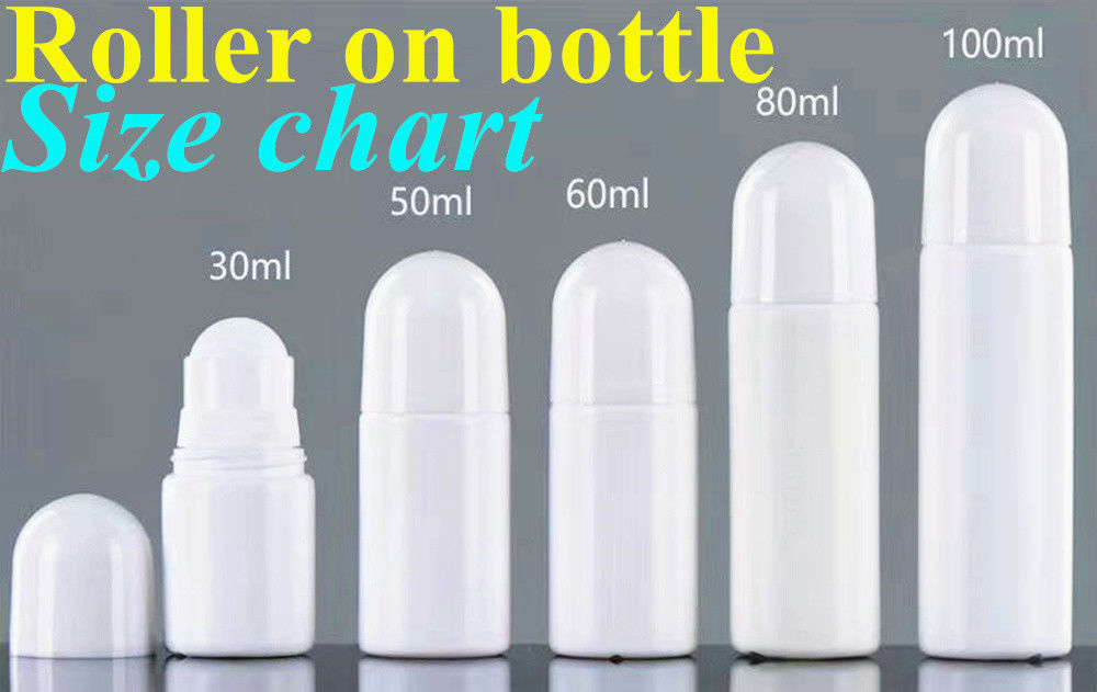 30ml 50ml 60ml Yeniden doldurulabilir boş Esseriyel Yağlar Parfüm Rulo Şişe üzerinde Plastik Roller şişe üzerinde Plastik Roller topu ile