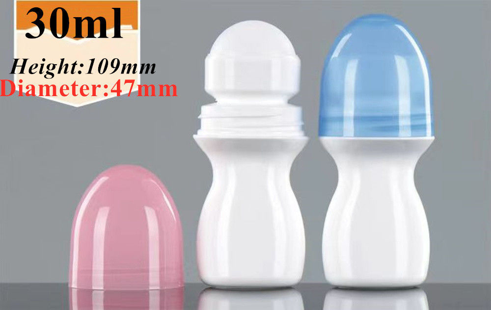 30ml 50ml 60ml Yeniden doldurulabilir boş Esseriyel Yağlar Parfüm Rulo Şişe üzerinde Plastik Roller şişe üzerinde Plastik Roller topu ile