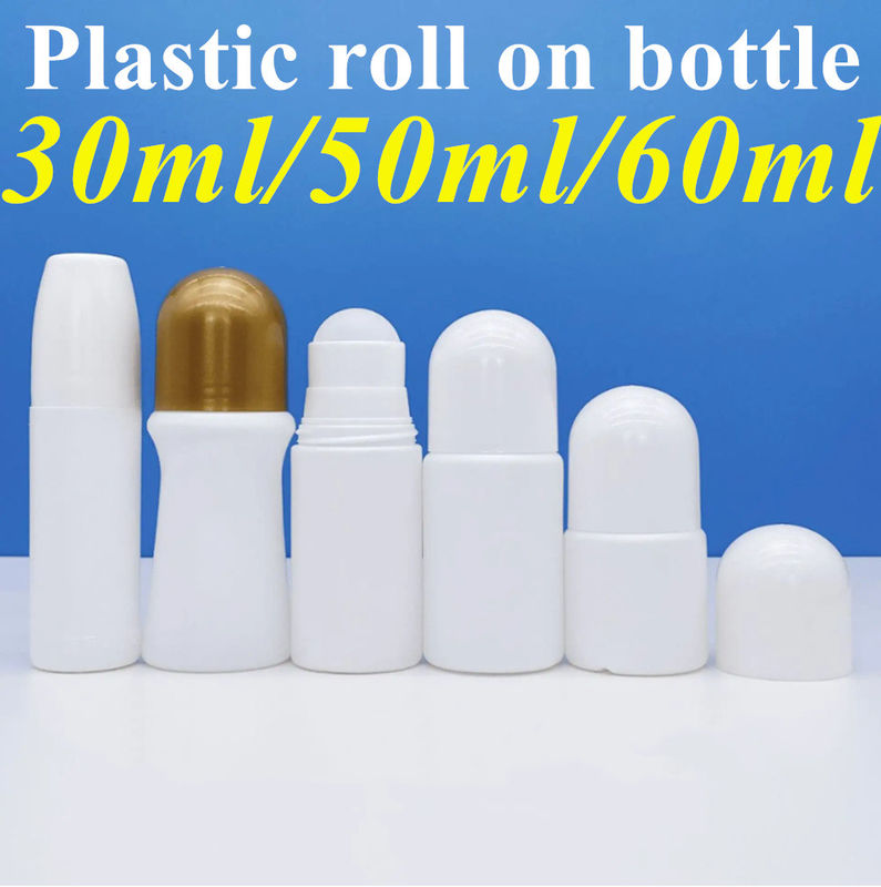 30ml 50ml50ml 60ml HDPE Plastik Rulolar, PP Roller Topları Vücut Kokusu Roller Ball Konteyner