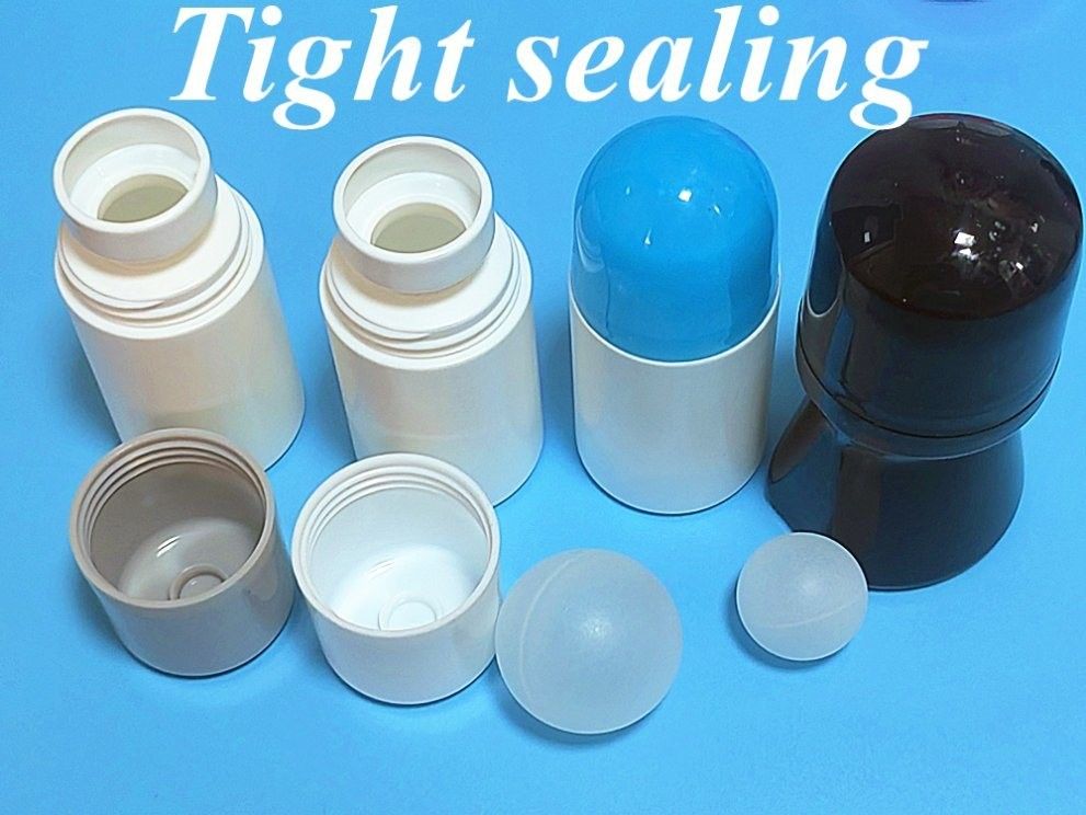 30ml 50ml 100ml boş yuvarlak Paket Konteynerinde Rulo Şişe Beyaz PE Rulo Top Plastik Rulo Deodorant şişe