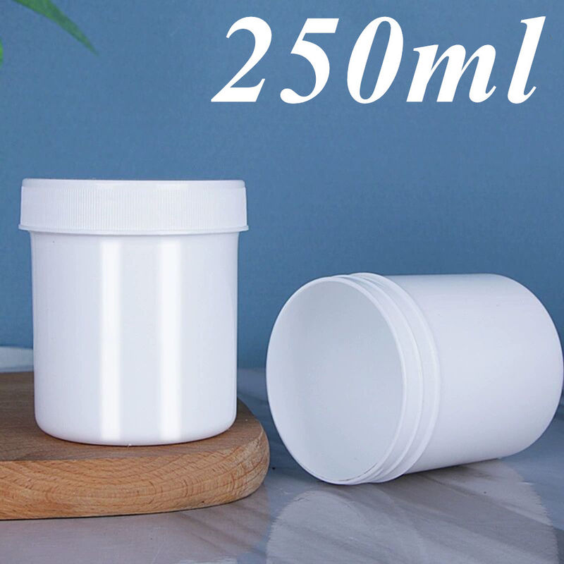Özellik 150ml 250ml 500ml 950ml 1000ml Beyaz Siyah boş Mavi Şeffaf PP Kapalı kozmetik krem kavanozu