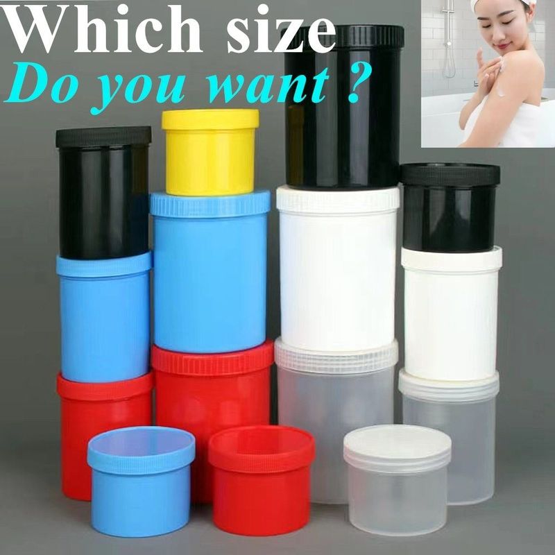 Kozmetik gıda ambalajı 250ml 500ml Beyaz Siyah Mavi PP Plastik Kozmetik Krem Kavanoz Kozmetik Krem Plastik Kap