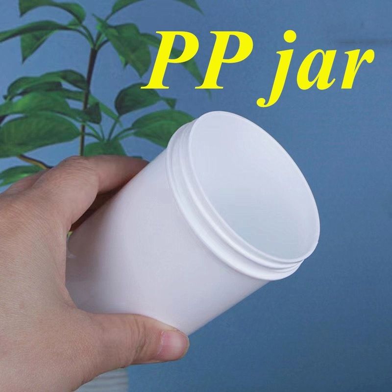 150ml 250ml 500ml 1000ml Geniş Ağız Vücut Yüz Kremi Kavanoz Beyaz PP Yağ Kaplar Geniş Ağız Kozmetik Plastik kavanoz