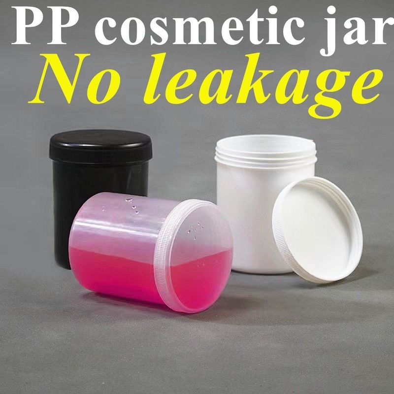 150ml 250ml 500ml 1000ml PP Plastik Beyaz Boş Lüks Yuvarlak Krem merhem PP Kavanoz Kozmetik kavanoz Kapaklı ambalaj