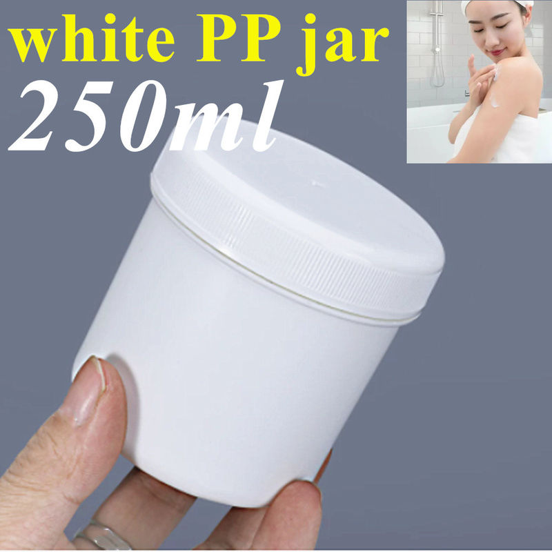 250g 500g Boş Beyaz Plastik Krem Kavanozu Kozmetik Paketleme için Yuvarlak Krem Kavanozu PP merhem Plastik Kavanoz