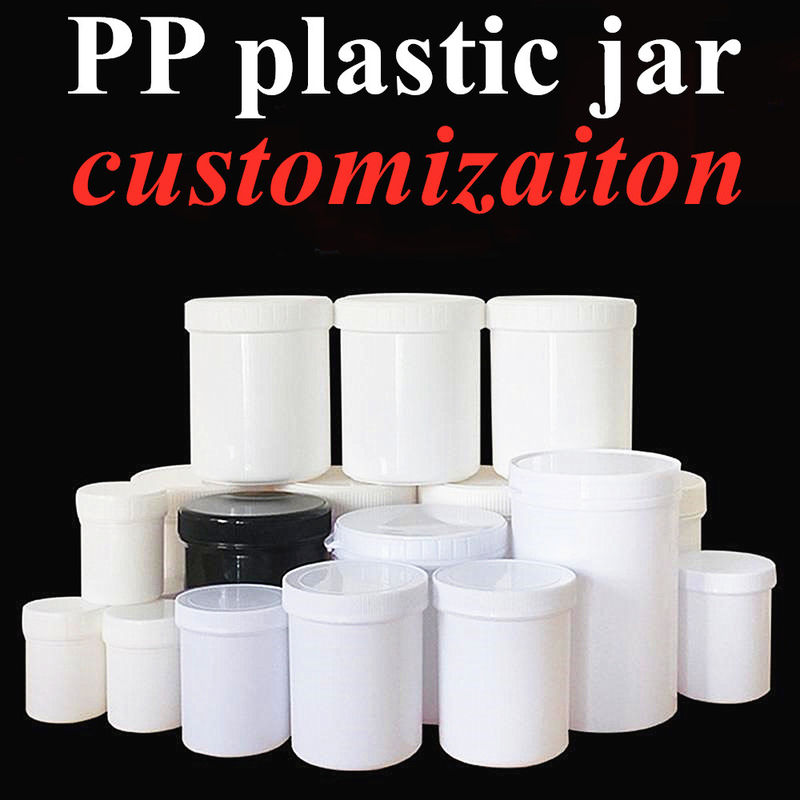250ml 8oz 500ml 950ml 1000ml PP Plastik Kozmetik Açık Şeffaf Beyaz Pot Plastik Yağ Çikolatalı Kavanoz