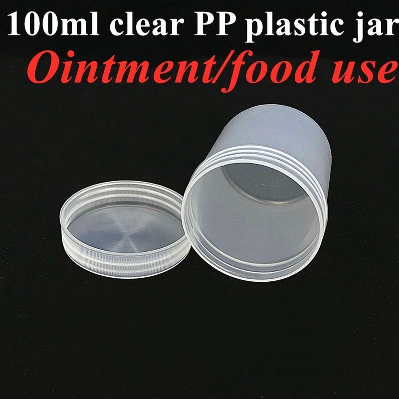 250ml 8oz 500ml 950ml 1000ml PP Plastik Kozmetik Açık Şeffaf Beyaz Pot Plastik Yağ Çikolatalı Kavanoz