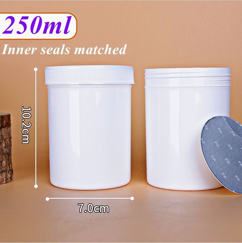 150g 250g 500g Boş Siyah Beyaz Mavi Kırmızı Şeffaf Tek Duvarlı PP Plastik Kozmetik Deri Bakımı Vücut Losyonu Kozmetik Kavanoz