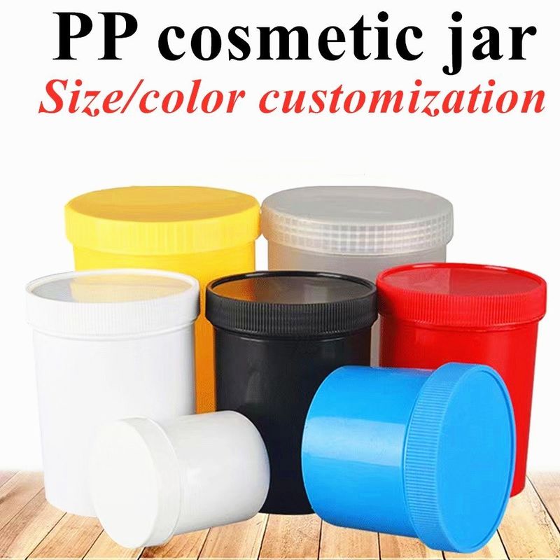 PP Plastik Krem Kavanozu Boş Yüz Kremi Kapı 250g 500g Boş Kozmetik Kavanoz Dudak Makyaj Kapı Saç PP kozmetik kavanoz