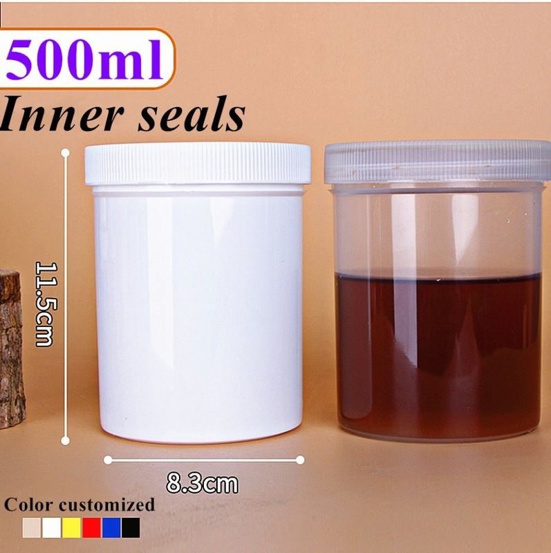 150ml 250ml 500ml Kozmetik Krem Plastik Kapaklı PP kozmetik ambalaj krem kavanozu