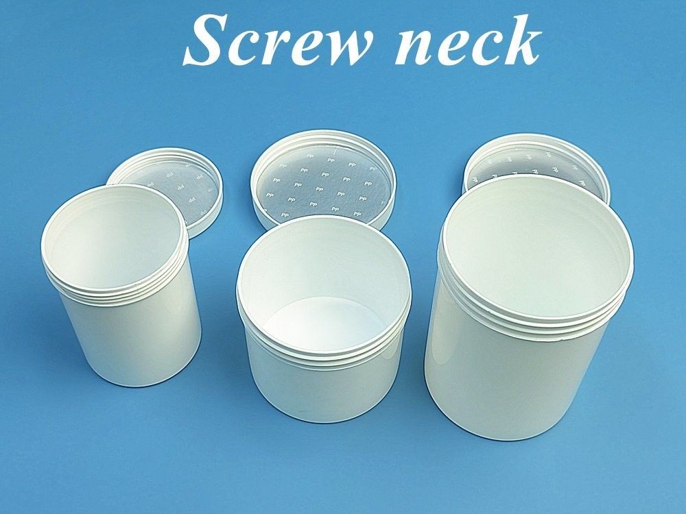 100ml 150ml 250ml 500ml PP Kozmetik Kavanoz Şeffaf mavi 16oz Plastik merhem Kozmetik Kaplar