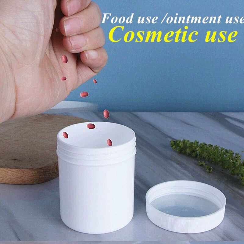 16oz Siyah Beyaz PP Kozmetik Kavanoz 250ml 500ml 1000ml Kozmetik Boş Kaplar kozmetik kavanoz