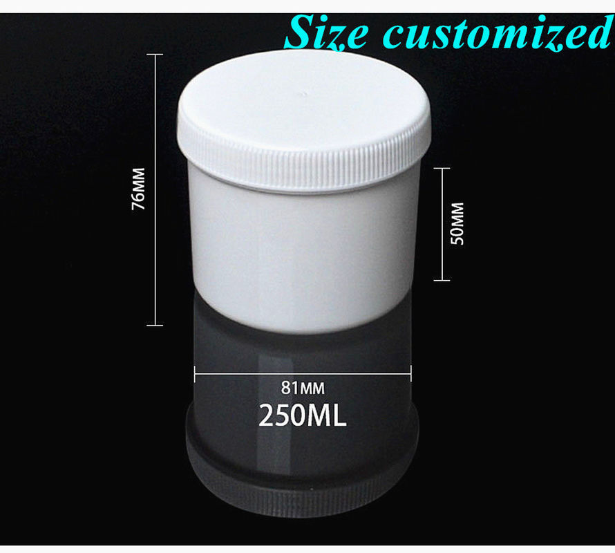 SGS 100ml 250ml 500ml 1000ml PP Kozmetik Kavanoz Kozmetik Örnek Kaplar Merhem Kavanoz Döşeme Kapalı