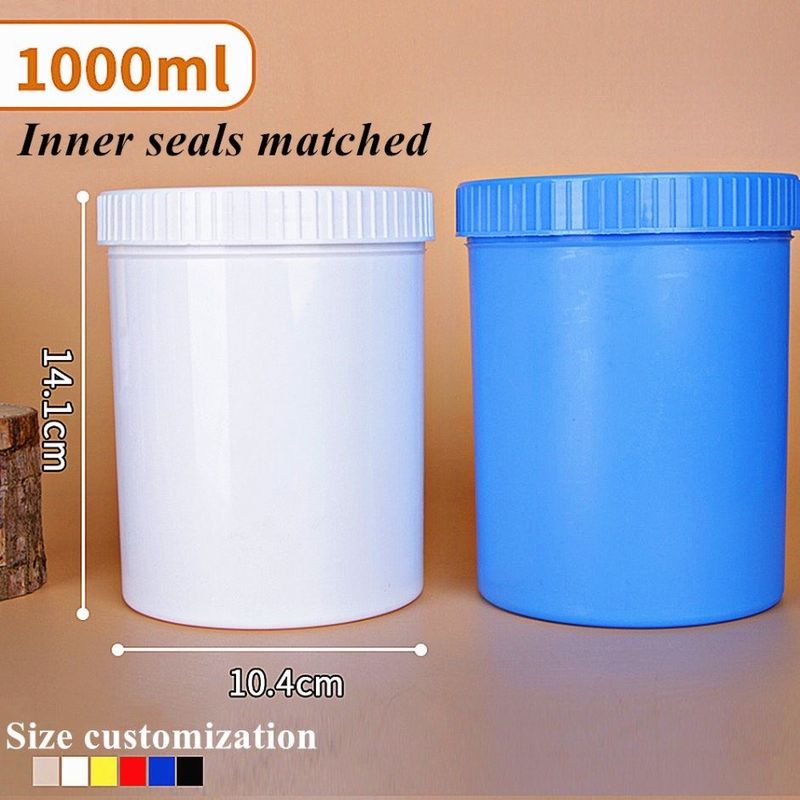 SGS 100ml 250ml 500ml 1000ml PP Kozmetik Kavanoz Kozmetik Örnek Kaplar Merhem Kavanoz Döşeme Kapalı