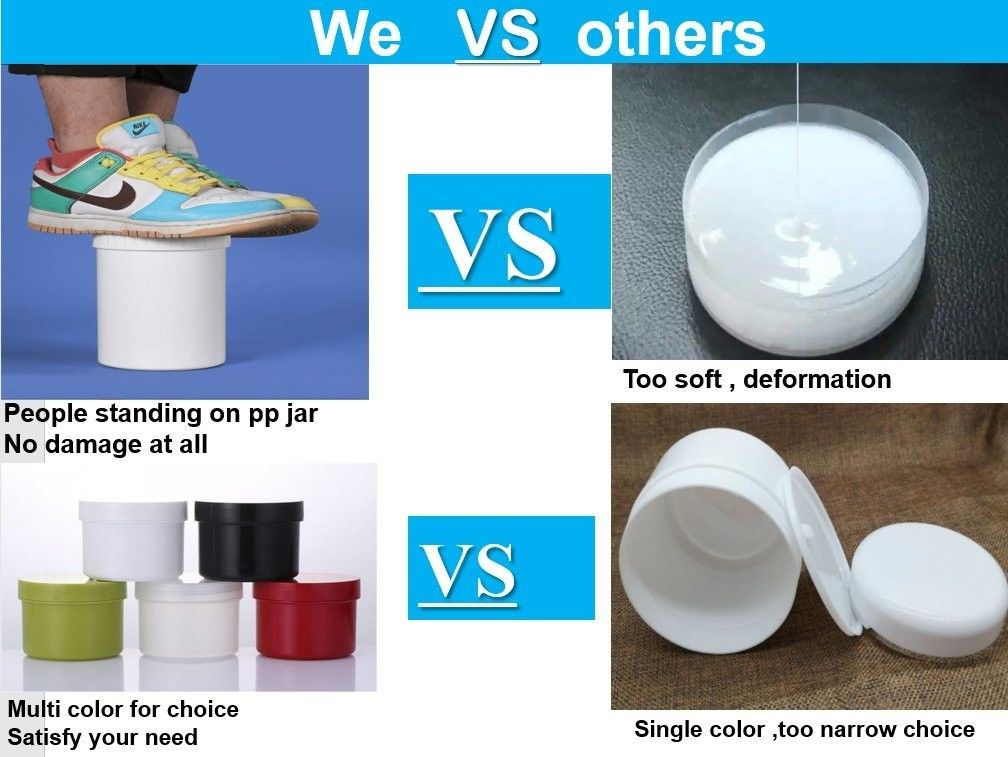150ml 250ml 500ml 1000ml Geniş Ağız Kozmetik Kavanozlar Yüz Kremi Kozmetik Plastik Kaplar