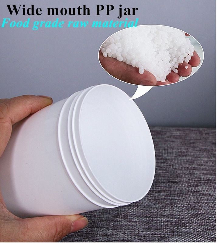 Şeffaf 250ml 500ml 1000ml PP kozmetik kavanoz 1000g Eko Dostu PP plastik kozmetik kavanozlar