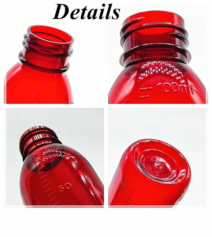 3oz 4oz 5oz Boş Yuvarlak Plastik Şurup Şişe İlaç Kullanımı Evcil hayvanlar için Tıbbi Paket Öksürük Şurup Şişesi vida kapağı ile