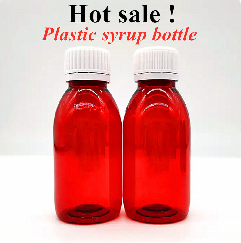 3oz 4oz 5oz Boş Yuvarlak Plastik Şurup Şişe İlaç Kullanımı Evcil hayvanlar için Tıbbi Paket Öksürük Şurup Şişesi vida kapağı ile