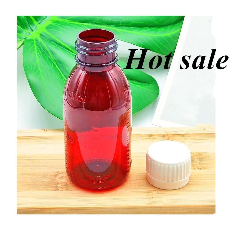 100ml 120ml 150ml 200L Özel Boş Plastik Amber Şurubu Şişe Oral Sıvı Tıbbı Evcil Hayvanlar İçeriği Öksürük Şurubu Şişe