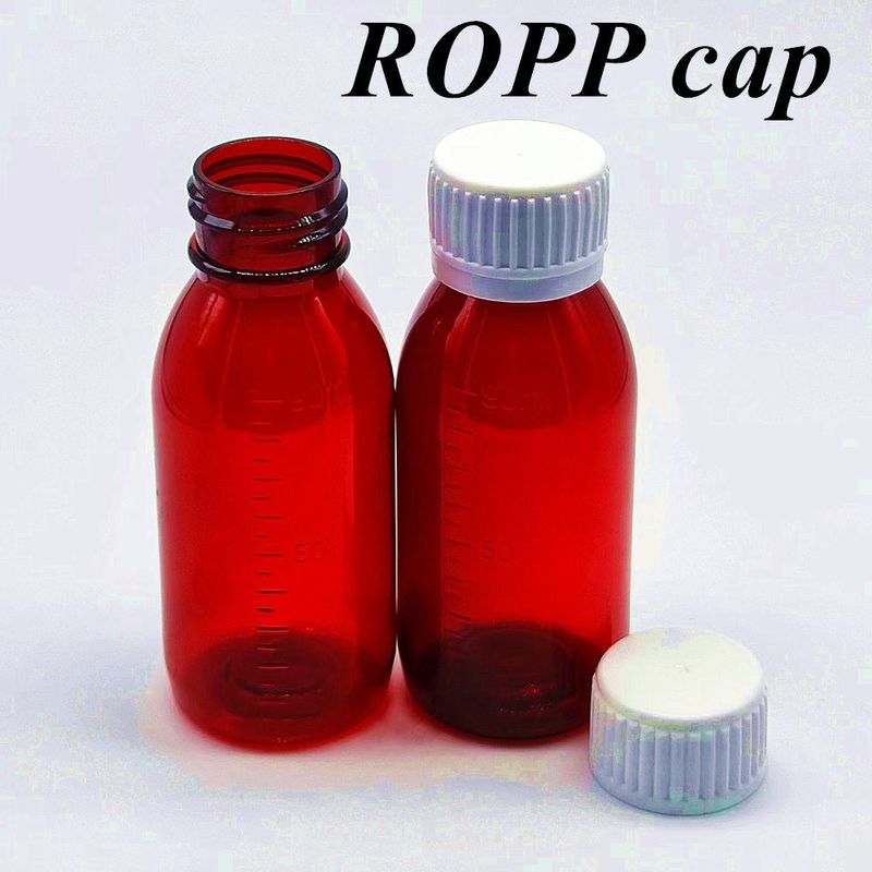 3oz 4oz 5oz Pet ilaç Pet Amber Plastik kap Öksürük Şurubu Şişe İlaç Oral sıvı şişe