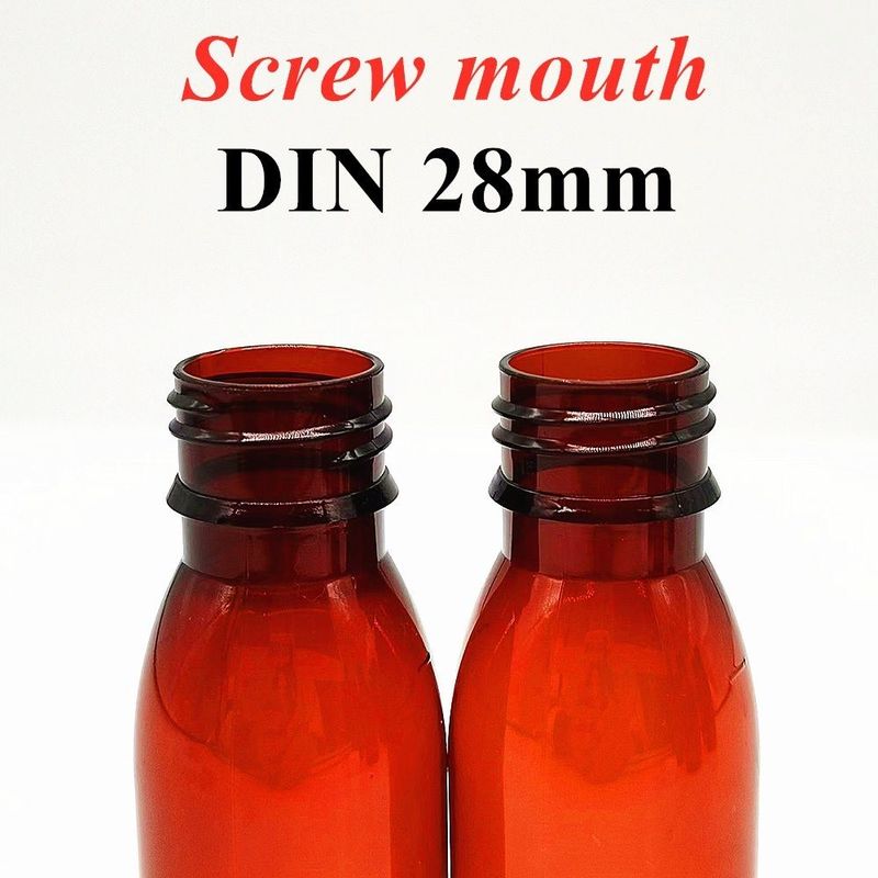 100 ml 120 ml 150 ml Kahverengi Plastik İlaç Şişesi Evcil hayvan Boş Yuvarlak Oral Sıvı Evcil hayvan Plastik Öksürük Şurubu Şişe