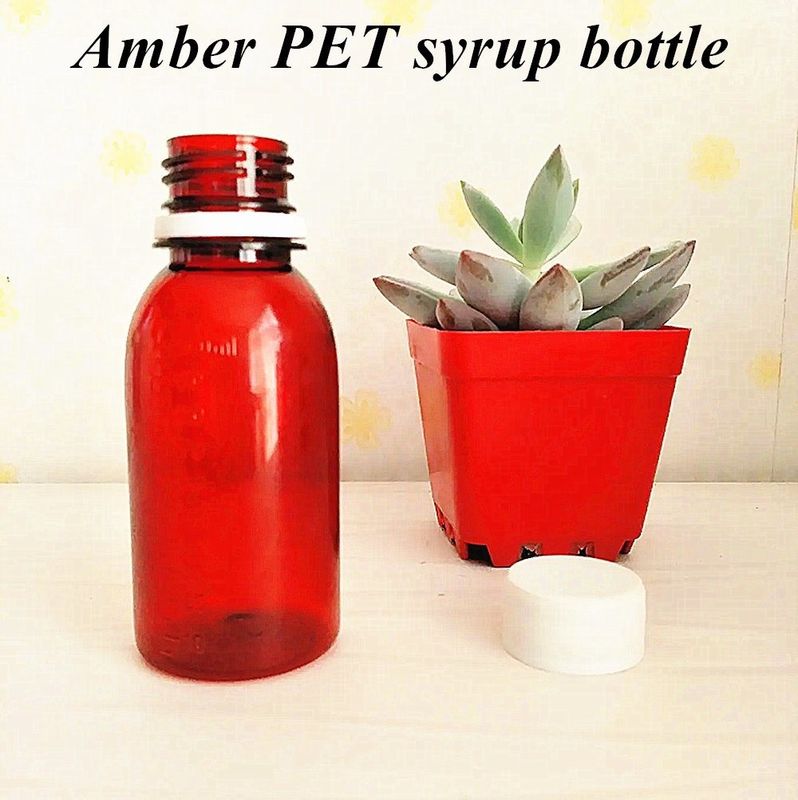 100ml 120ml 150ml İlaç Plastik Şişe Evcil hayvanlar için öksürük şurubu Şişe Plastik öksürük şurubu Sıvı Yuvarlak şişe vida kapağı ile