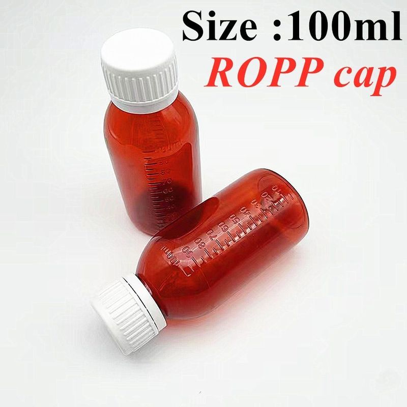 100ml 120ml 150ml İlaç Plastik Şişe Evcil hayvanlar için öksürük şurubu Şişe Plastik öksürük şurubu Sıvı Yuvarlak şişe vida kapağı ile