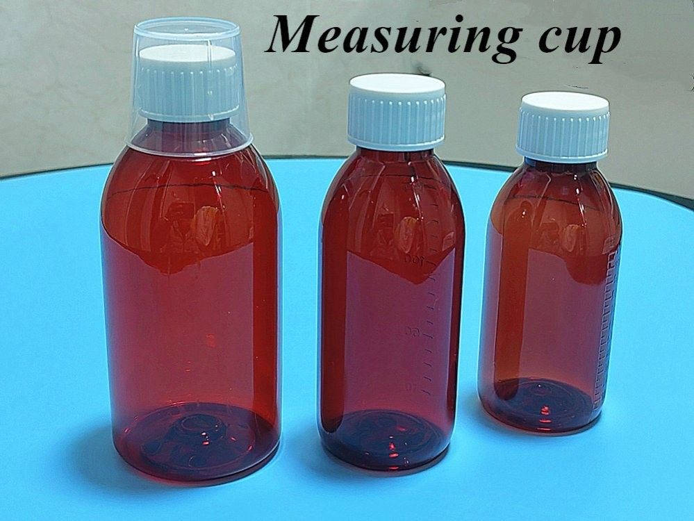 3oz 4oz 5oz Pet İlaç Kapı Amber Yuvarlak İlaç Tıbbi İlaç Oral Sıvı Şuruba Şişe