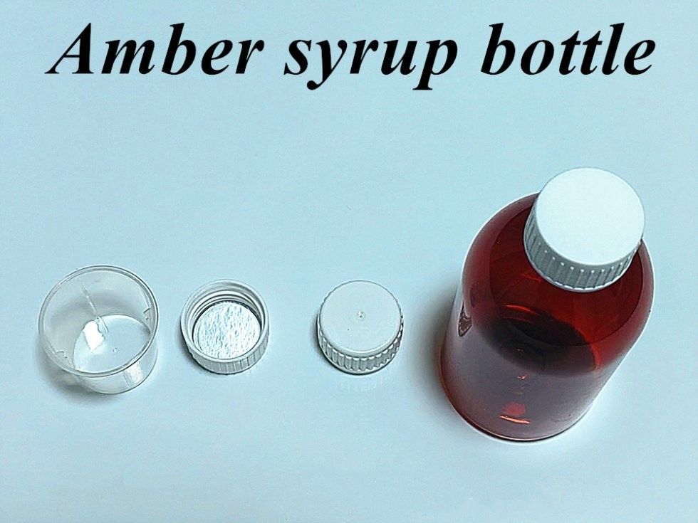 100ml 120ml 150ml Kahverengi Ağız İçi Sıvı Şişe Şurup İlaç Şişe Evcil hayvanlar Plastik Öksürük Şurupu Kapalı Şişe