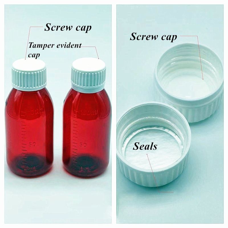 100ml 120ml 150ml Kahverengi Ağız İçi Sıvı Şişe Şurup İlaç Şişe Evcil hayvanlar Plastik Öksürük Şurupu Kapalı Şişe