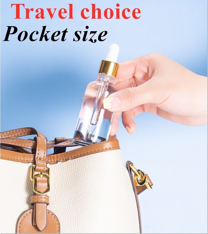 5ml 20ml 30ml 50ml yuvarlak boş Beyaz Dondurulmuş Cam Serum Saç Yağı Şişesi Sakal Yağı Essential Oil cam damlatıcı şişe