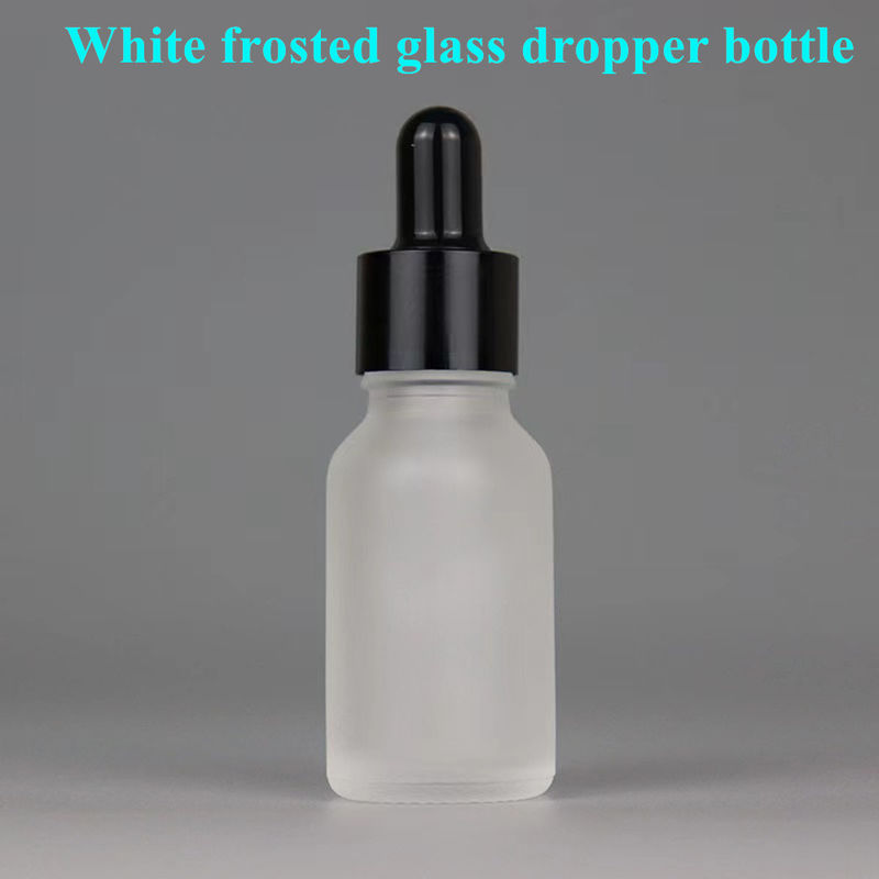 10ml 15ml 20ml 30ml 50ml Beyaz Dondurulmuş Cam Esanslı Yağ Şişesi Serum Yağ Şişesi