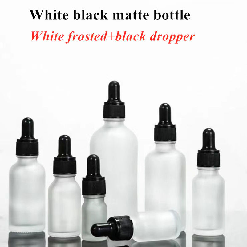 10ml 15ml 20ml 30ml 50ml Beyaz Dondurulmuş Cam Esanslı Yağ Şişesi Serum Yağ Şişesi