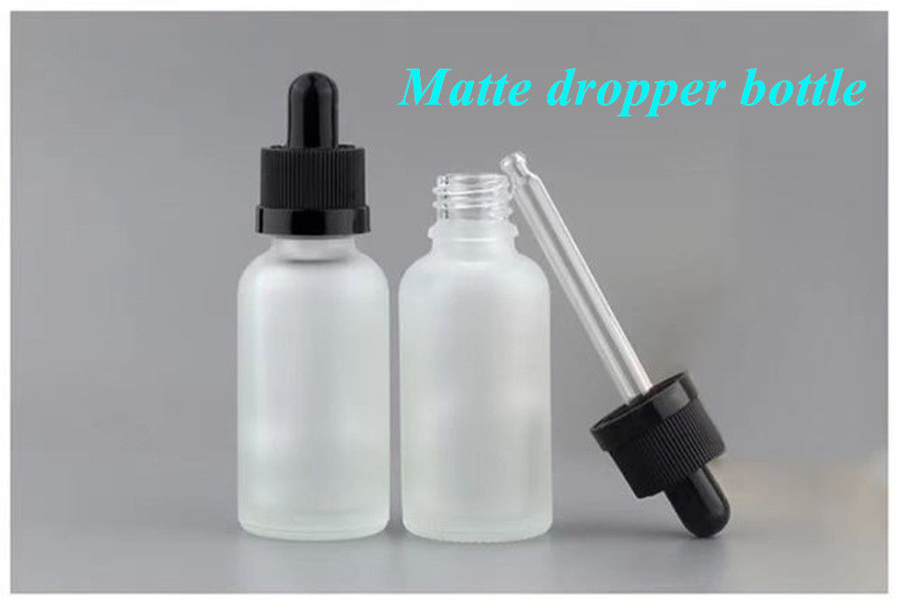 5ml 10ml 15ml 20ml 30ml 50ml boş yuvarlak kozmetik Essential Oil Flask Dondurulmuş Beyaz Cam Flaska Cam Pipette