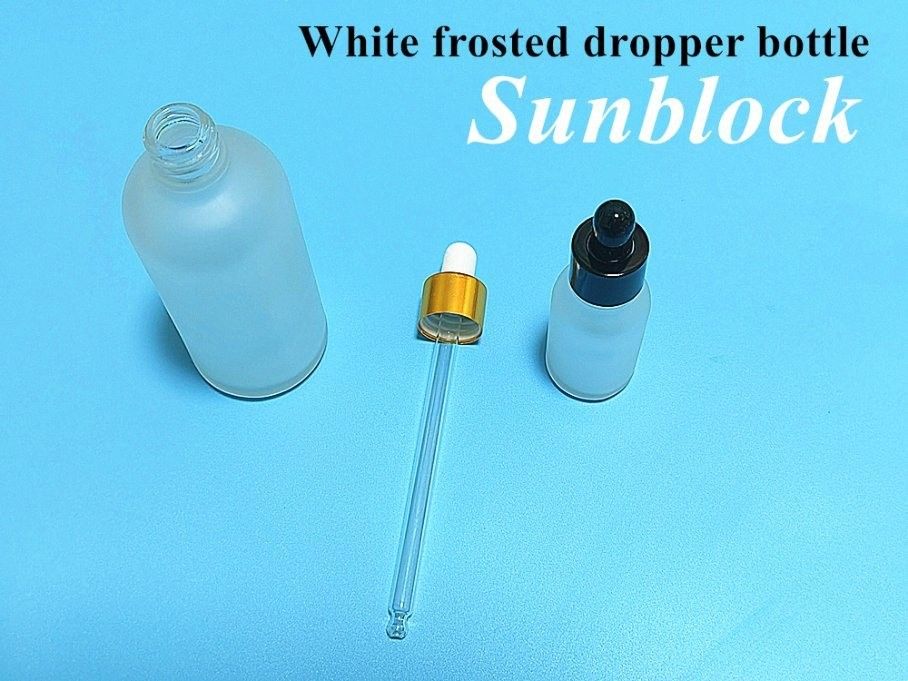5ml 10ml 15ml 20ml 30ml 50ml boş yuvarlak kozmetik Essential Oil Flask Dondurulmuş Beyaz Cam Flaska Cam Pipette