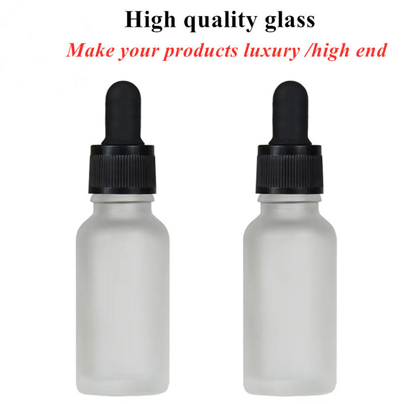 20ml 30ml50ml 2oz Kozmetik Kişisel Bakım Göz Esansiyel Yağı Cam Beyaz Dondurulmuş Damla Şişesi Damla Kapaklı