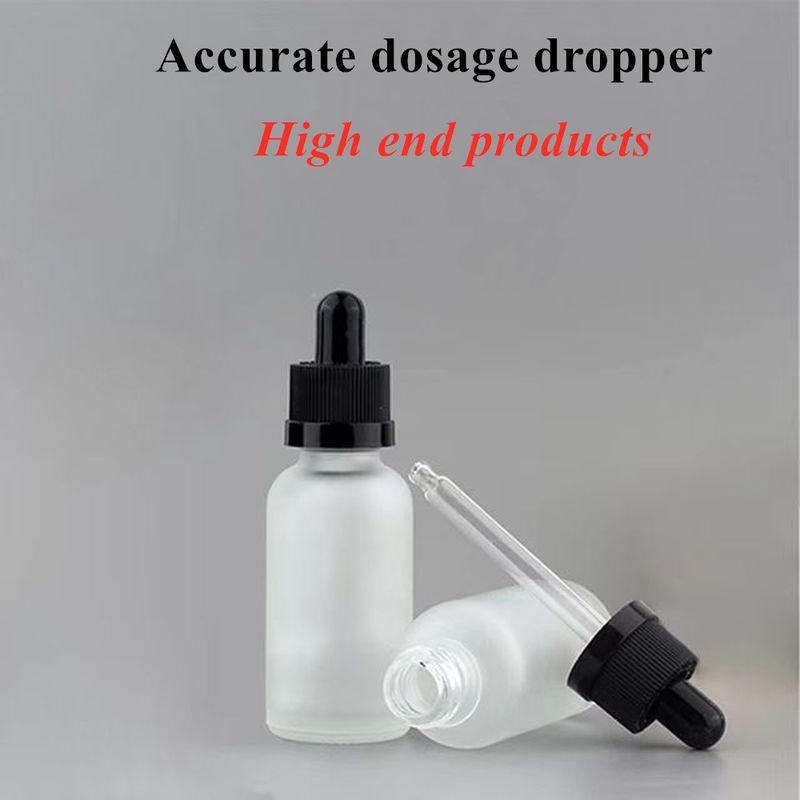 20ml 30ml50ml 2oz Kozmetik Kişisel Bakım Göz Esansiyel Yağı Cam Beyaz Dondurulmuş Damla Şişesi Damla Kapaklı