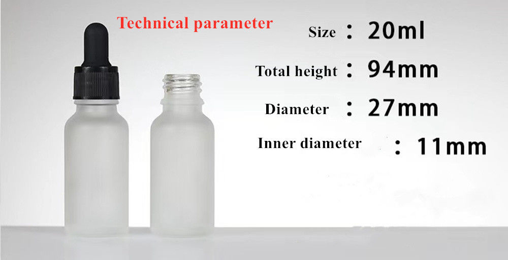 20ml 30ml50ml 2oz Kozmetik Kişisel Bakım Göz Esansiyel Yağı Cam Beyaz Dondurulmuş Damla Şişesi Damla Kapaklı
