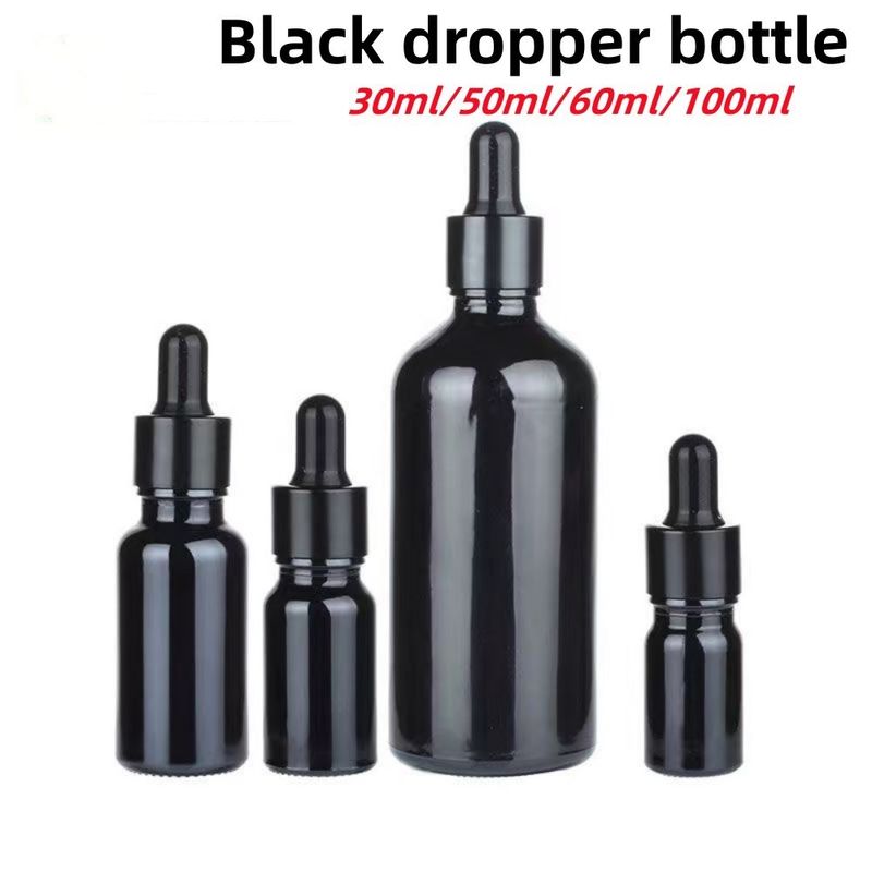 10ml 20ml 30ml 50ml Siyah Cam Damla Şişe Şişe Essential Oil Cam Şişe Çocuklara karşı koruyucu cam şişe