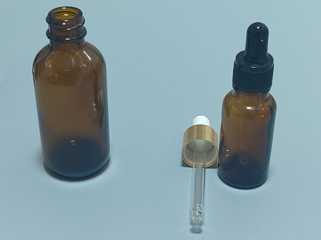 Essential Oil Packaging 1OZ 2OZ 20ml 30ml 50ml Amber Essential Oil Serum Çocuk Koruma Kapalı Cam Damla Şişe