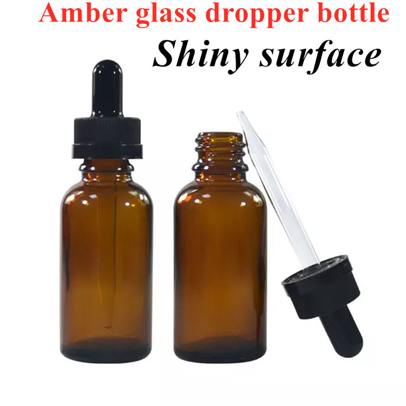 Sıcak Satış Boş Lüks Amber Kahverengi 10ml 15ml 20ml 30ml 50ml 60ml Sera Paketi İçin Cam Esansiyel Yağ Şişesi